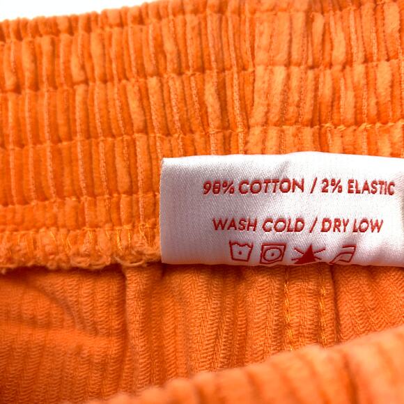 Hammies Corduroy Shorts Womens Size 26 Orange 2" Inseam Elastic Waist - Picture 7 of 7